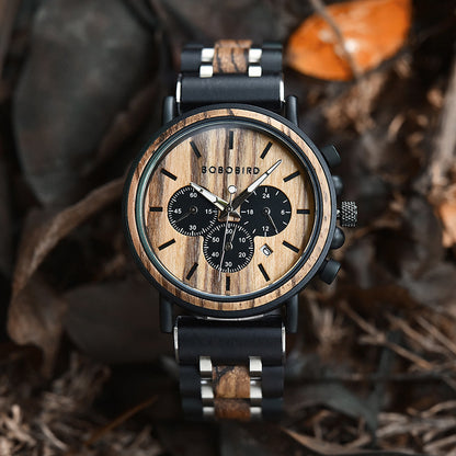 Wooden Pointer Number watch