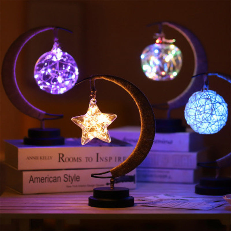 Led Star Moon Apple Christmas Decoration Lights