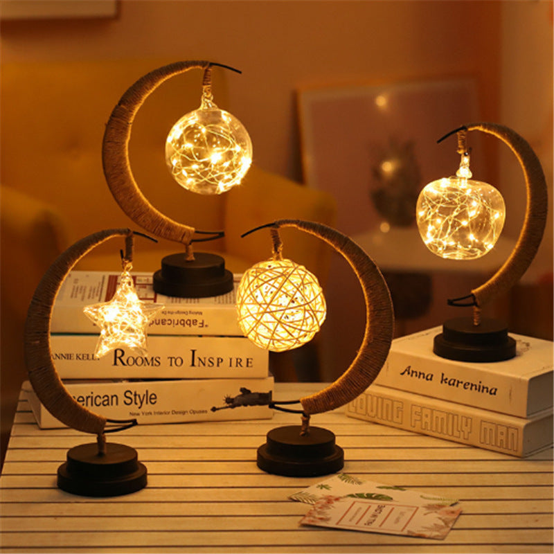 Led Star Moon Apple Christmas Decoration Lights