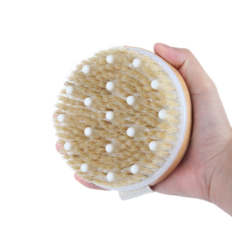 Horny Wooden Bristles Bath Cleaning Brush
