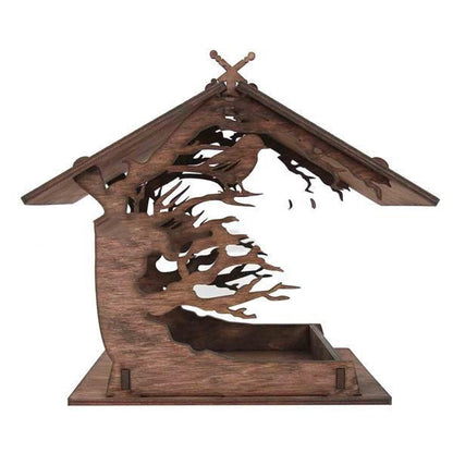 Outdoor Wooden Bird Feeder