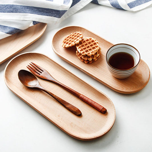 Oval Wooden Serving Plate — Bread & Fruit Plate