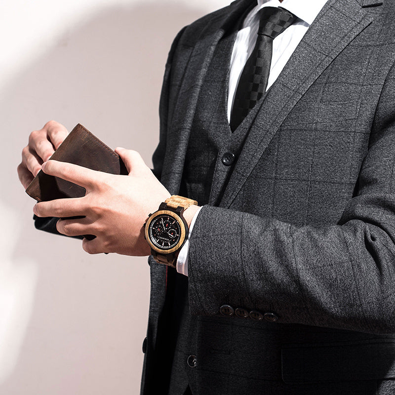 Multifunctional Creative Green Sandalwood Watch