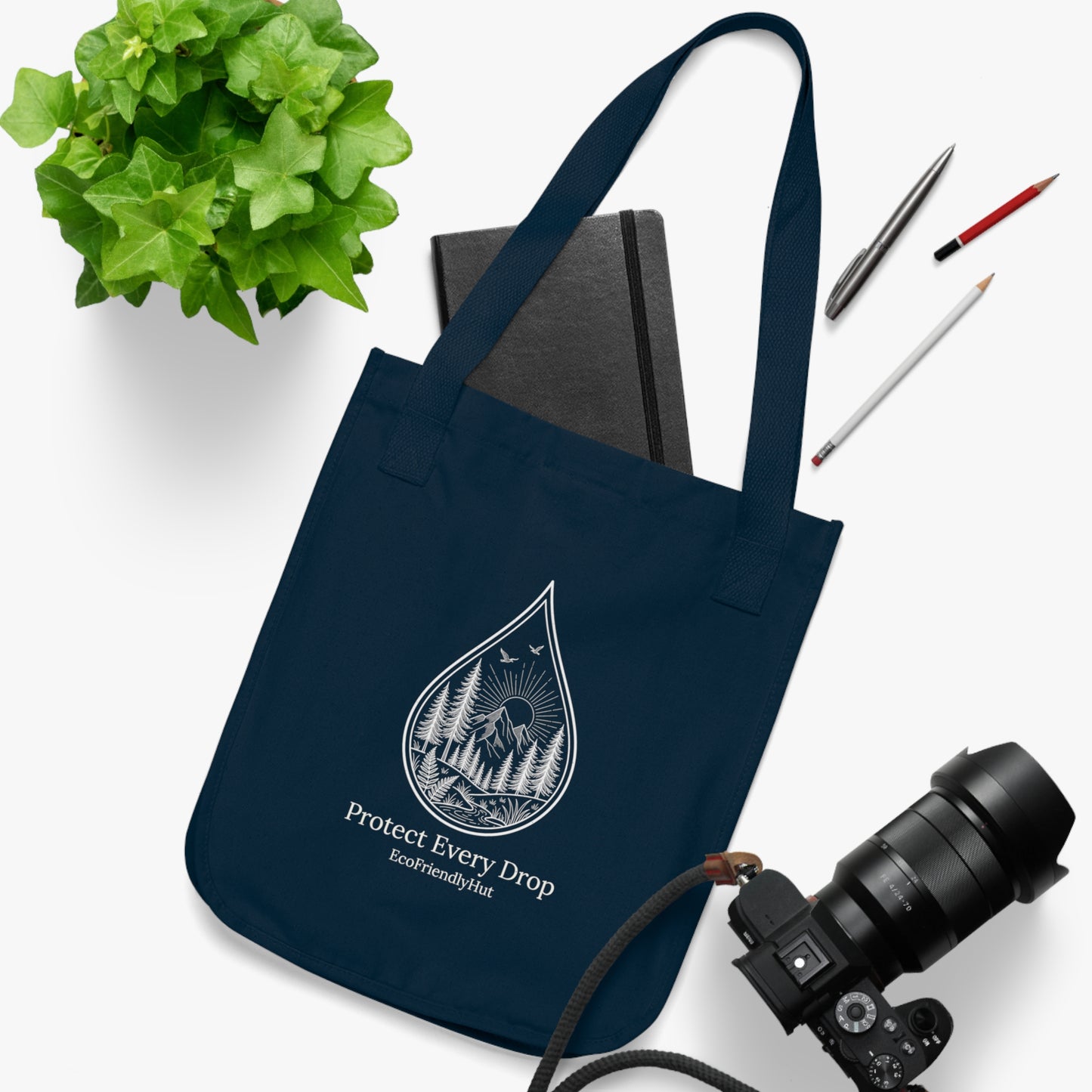 Tote Bag — "Protect Every Drop" Eco Canvas Tote for Nature Lovers