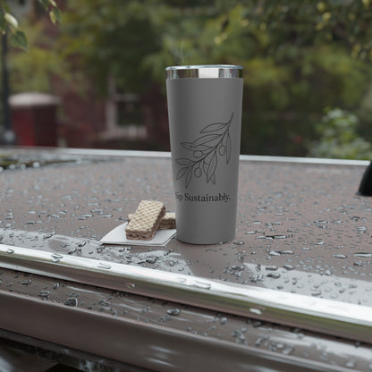 Eco Olive Branch 22oz Insulated Tumbler — "Sip Sustainably"