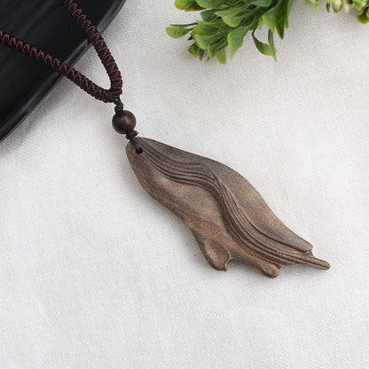 Ancient Long Sweater Wooden Chain