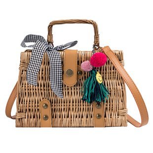 Hand-woven Bamboo Handbag