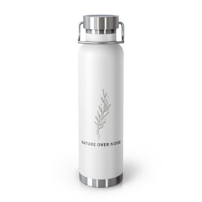 Nature Over Noise 22oz Vacuum Insulated Water Bottle — Stainless Copper-Lined Thermal Bottle