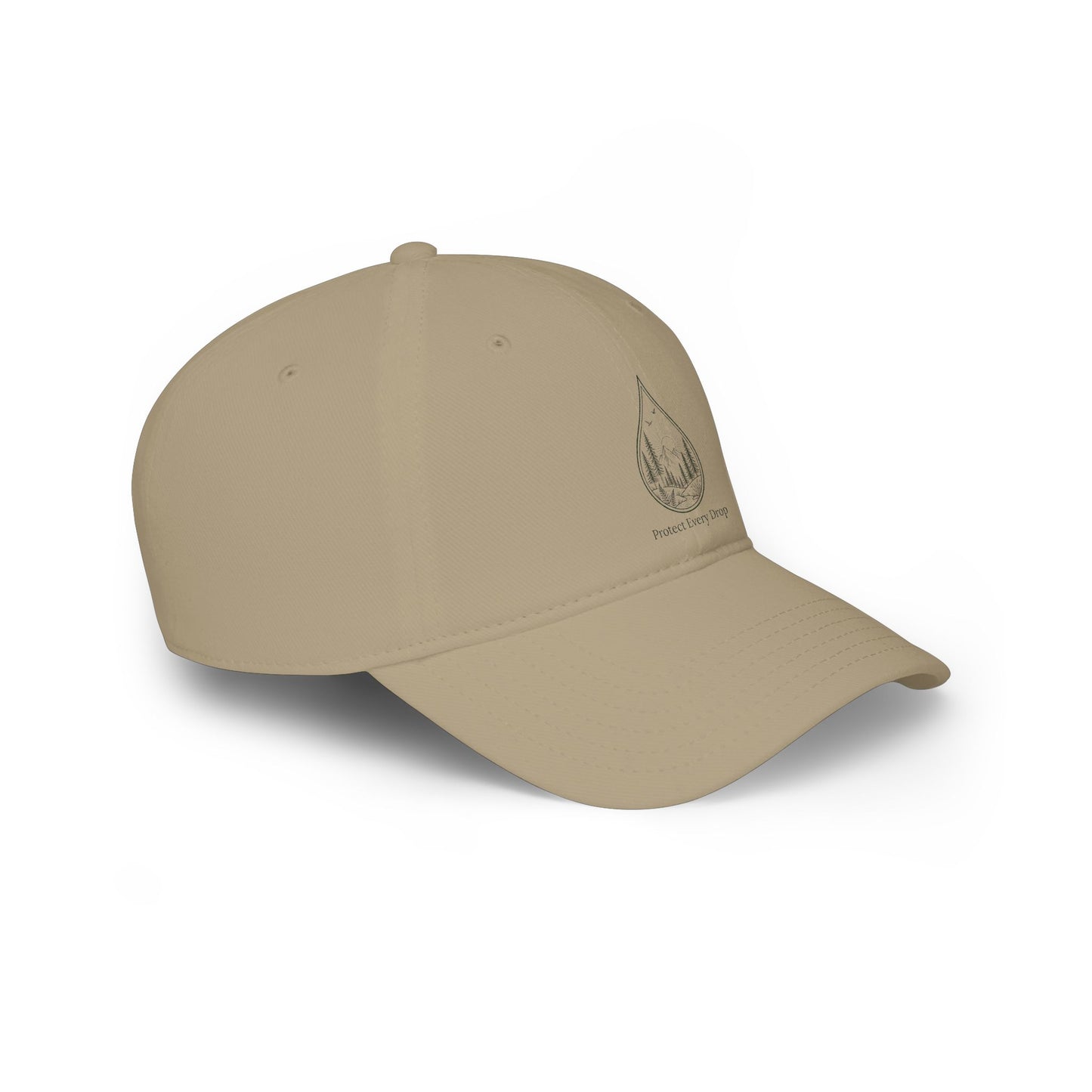 Protect Every Drop Low Profile Baseball Cap — Water Conservation Embroidered Hat
