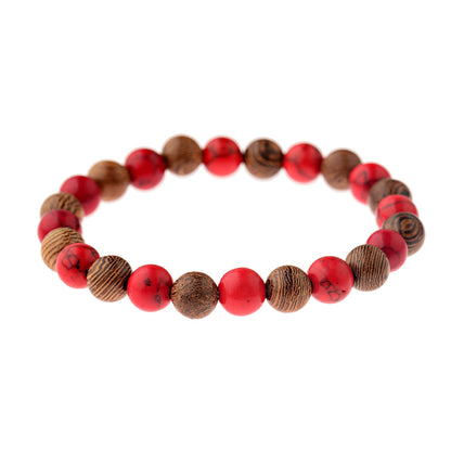 Vintage Wooden Beads Bracelet