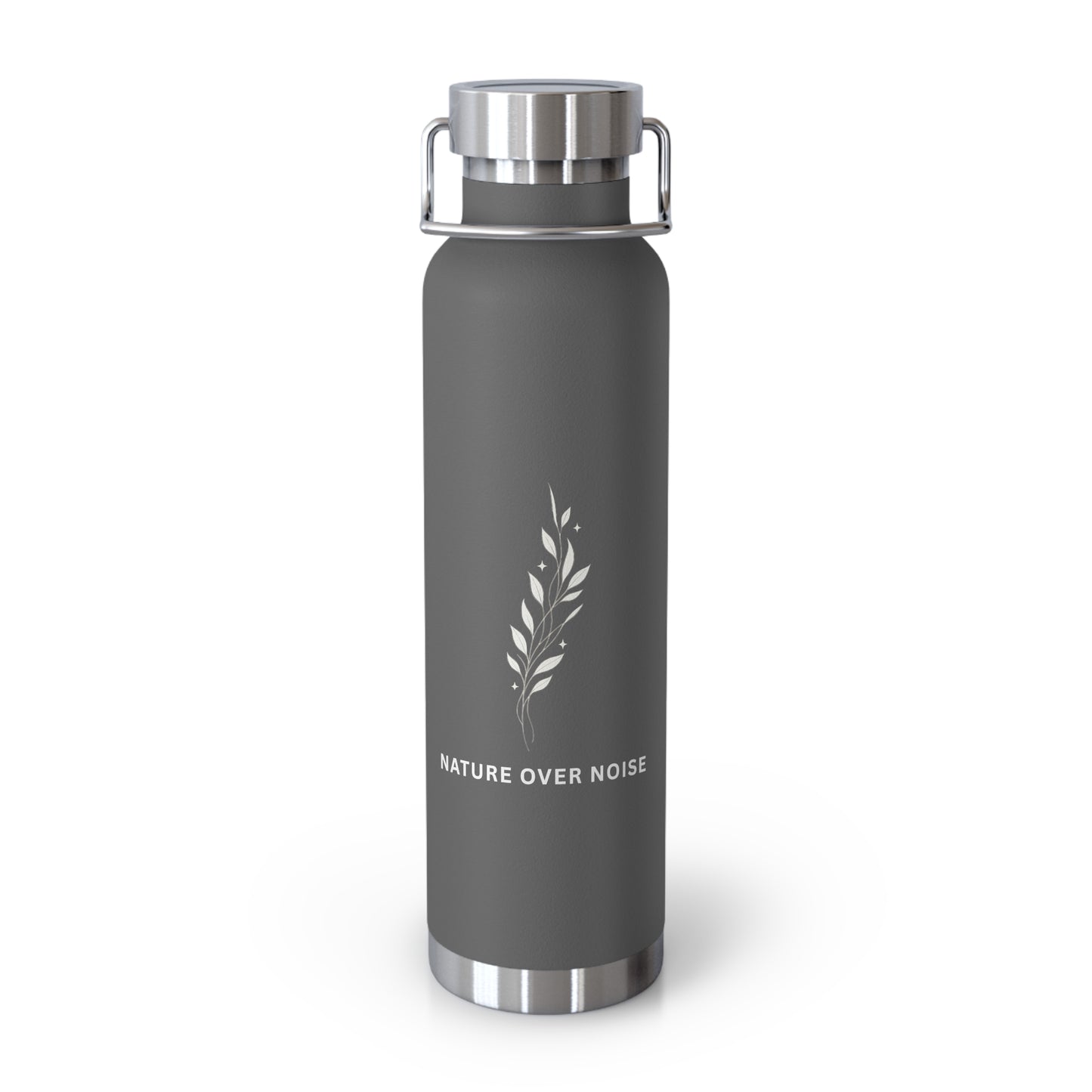 Nature Over Noise 22oz Vacuum Insulated Water Bottle — Stainless Copper-Lined Thermal Bottle