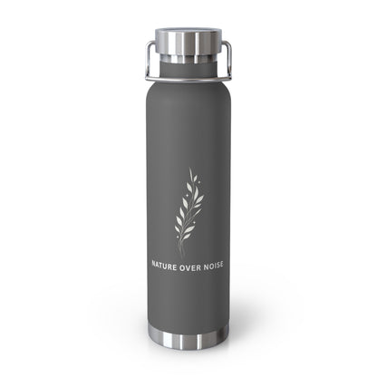 Nature Over Noise 22oz Vacuum Insulated Water Bottle — Stainless Copper-Lined Thermal Bottle