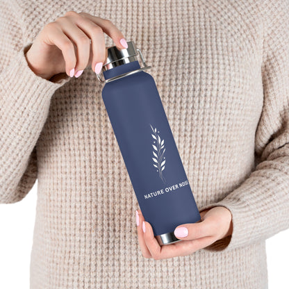 Nature Over Noise 22oz Vacuum Insulated Water Bottle — Stainless Copper-Lined Thermal Bottle