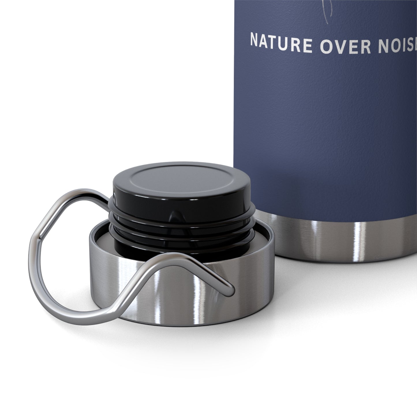 Nature Over Noise 22oz Vacuum Insulated Water Bottle — Stainless Copper-Lined Thermal Bottle