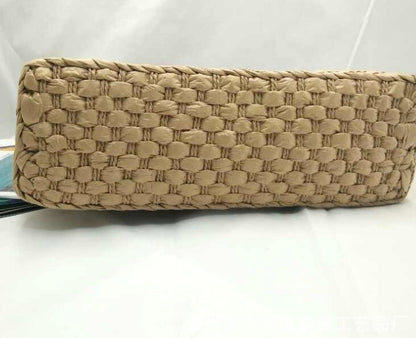 Wooden Handle Beach Bag Handbag