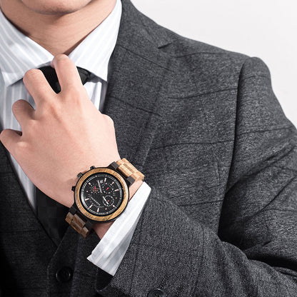 Multifunctional Creative Green Sandalwood Watch