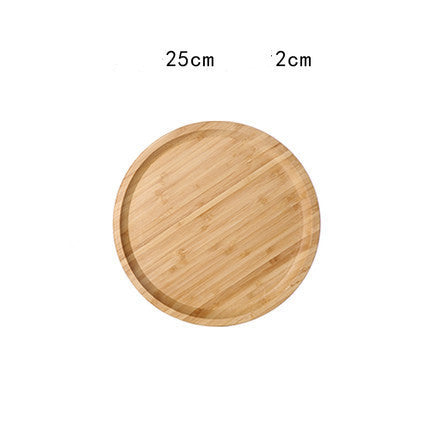 Bamboo Round Wooden Bread Barbecue Tray