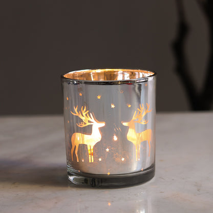 Personalized Christmas Decoration Glass Empty Cup Candle Holder