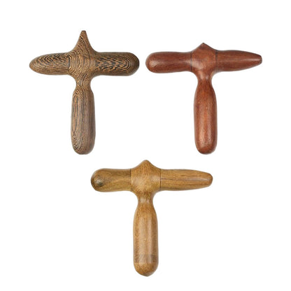 Wooden Sole Massager Acupoint Stick Cross