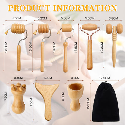 Wooden Face Massager Scraping Stick Wooden Scraping