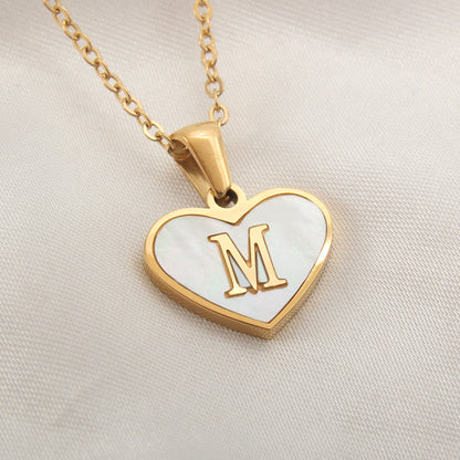 26 Letter Heart-shaped Necklace