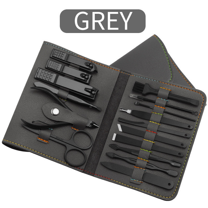 16pcs set Nail Clipper Cutter Trimmer Ear Pick Grooming Kit