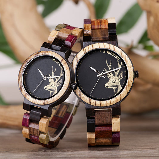 Wooden Quartz Watch — Analog Wood Case Watch