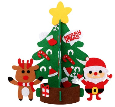 DIY Felt Christmas Tree New Year Toddler Kids Handmade Gift