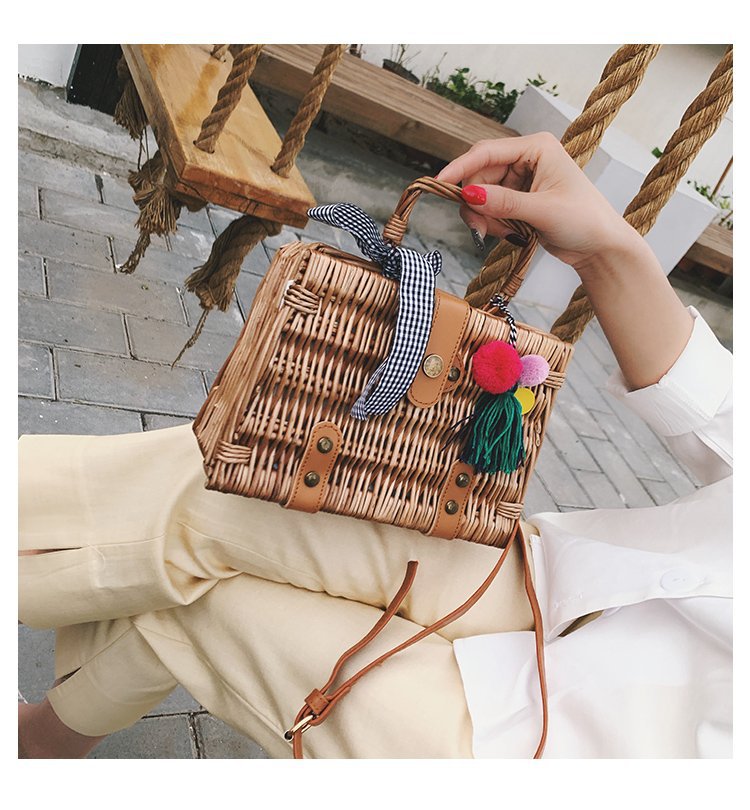 Hand-woven Bamboo Handbag