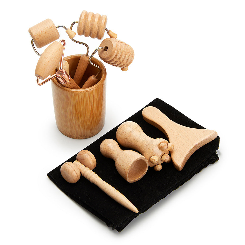 Wooden Face Massager Scraping Stick Wooden Scraping
