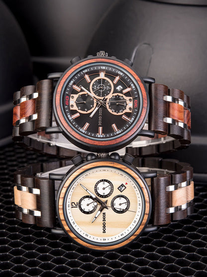 Multifunctional Men's Wooden Watch