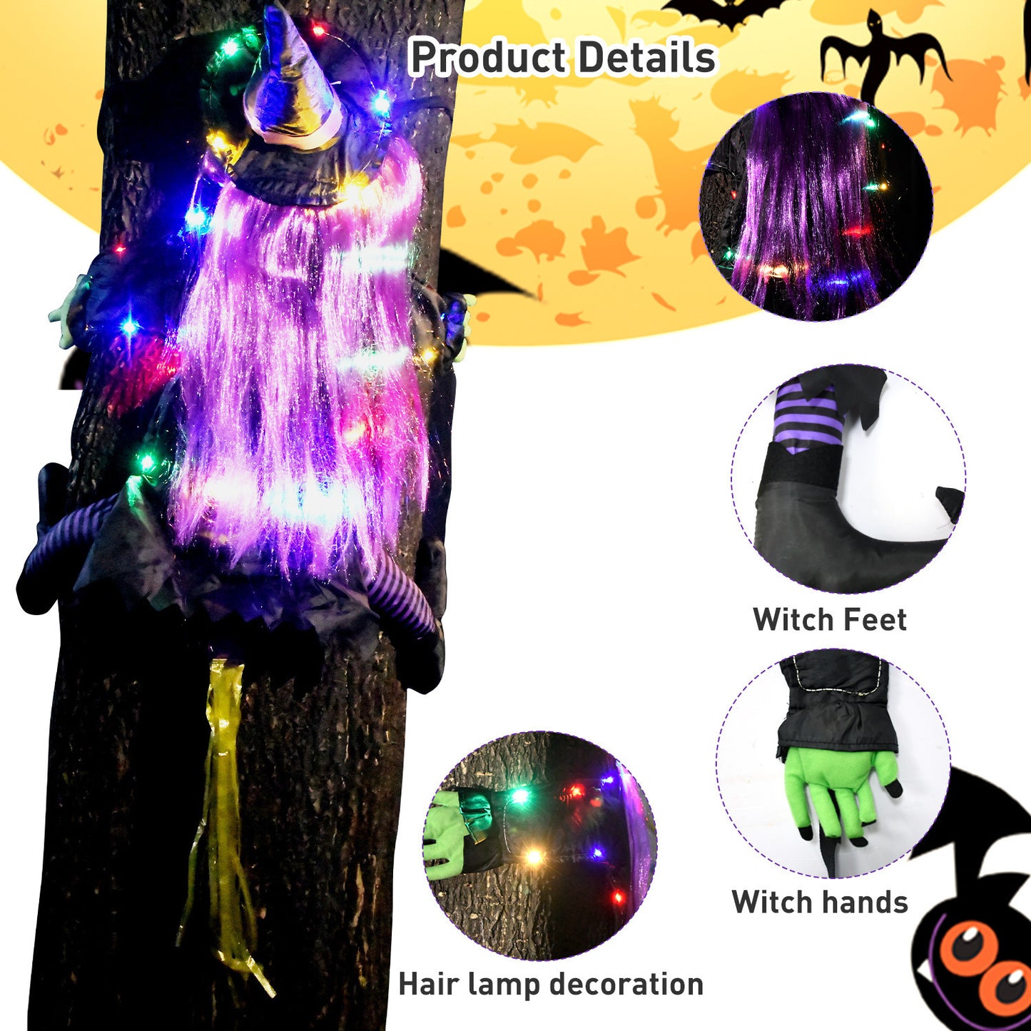 Halloween Decoration Climbing Trees Witch Party Arrangement Props