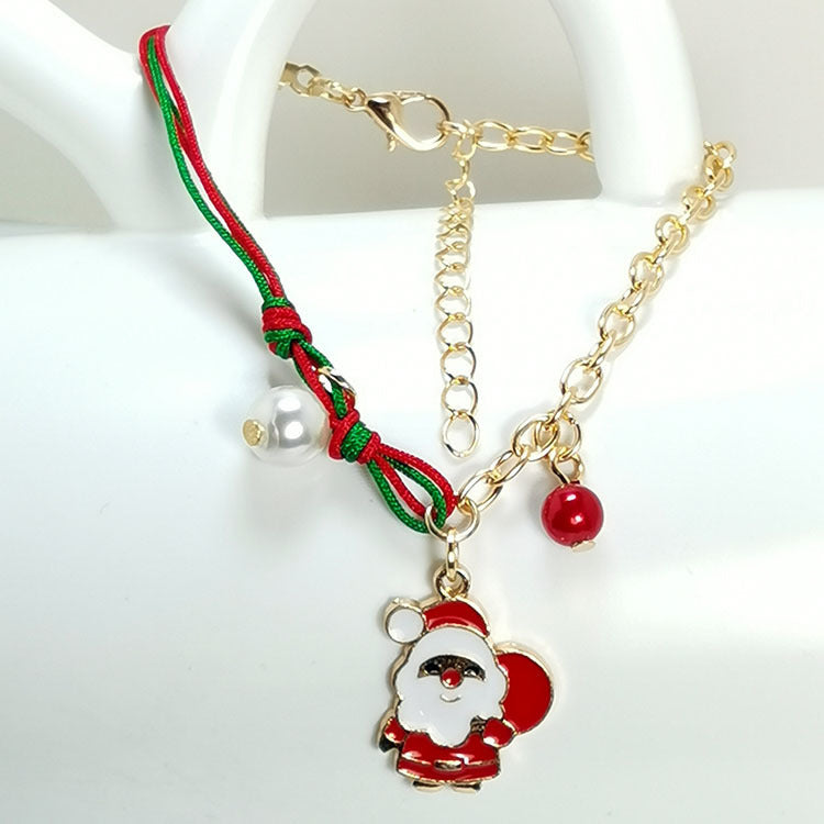 Christmas Snowman Santa Claus Tree Snowflake Elk Bracelet