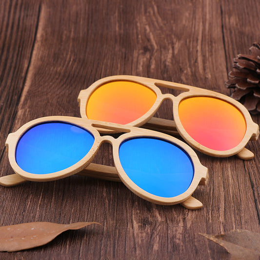 Unisex Wooden Frame Sunglasses