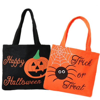 Halloween Spider Pumpkin Print Shoulder Bag