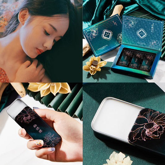 Lotus Pond Moonlight Light Fragrance Portable Pocket Perfume Solid Balm