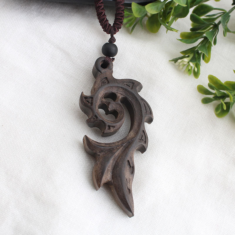 Ancient Long Sweater Wooden Chain