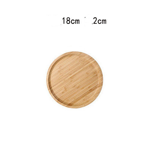 Bamboo Round Wooden Bread Barbecue Tray