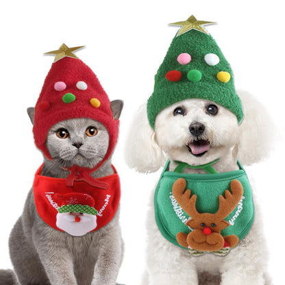 Pet Christmas Tree Shape Hat