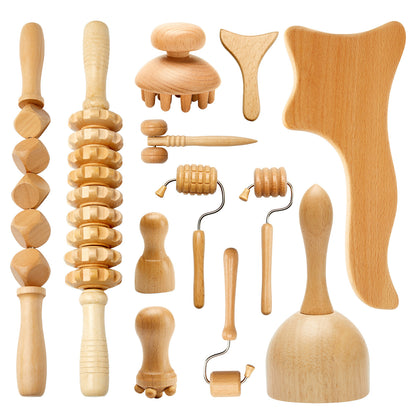 Wooden Face Massager Scraping Stick Wooden Scraping