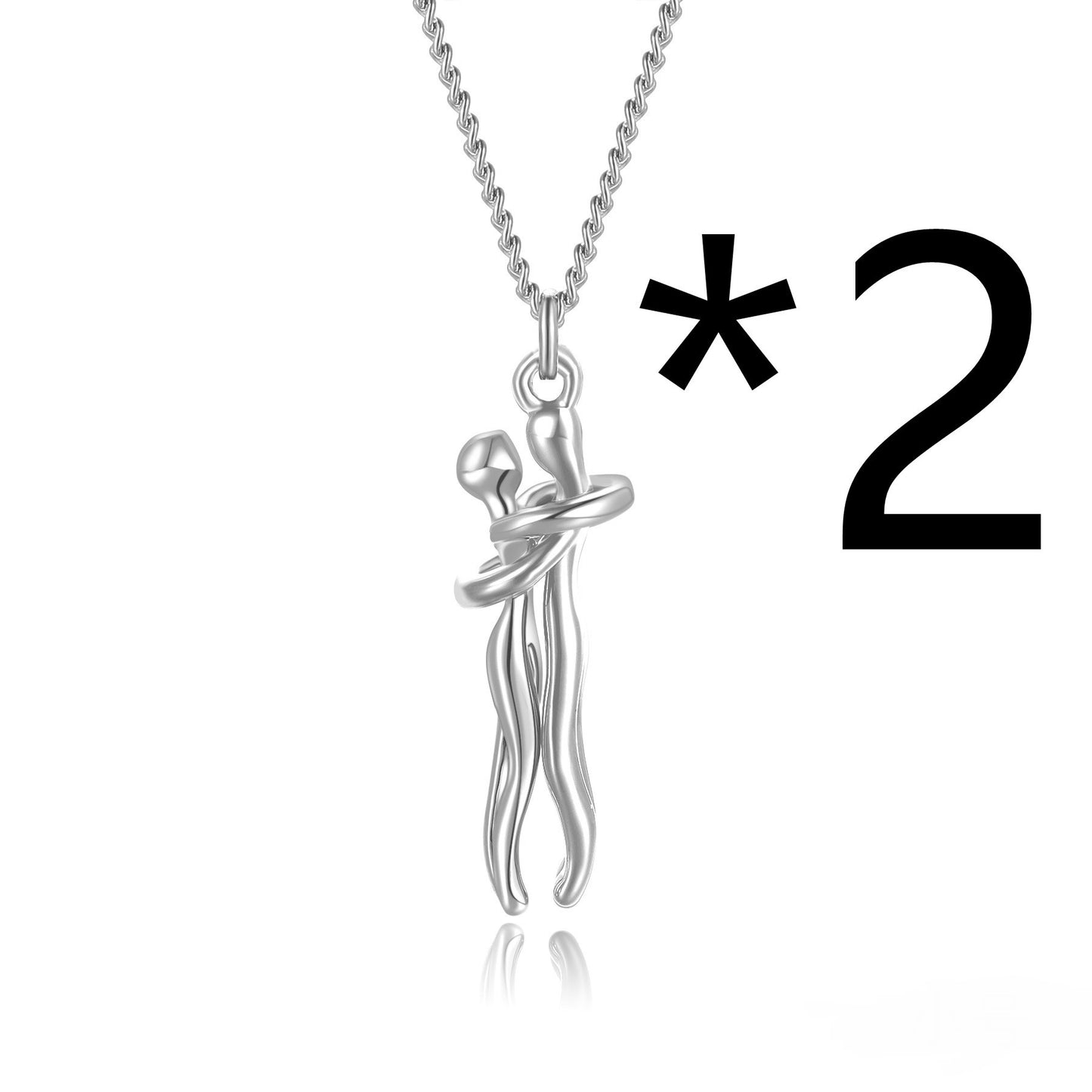 Affectionate Hug Fashion Punk Street Style Pendant Necklace