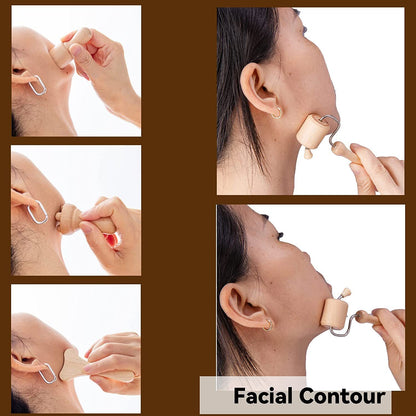 Wooden Face Massager Scraping Stick Wooden Scraping