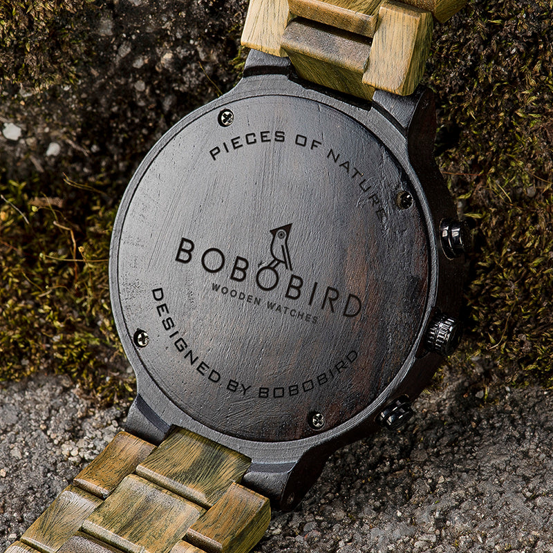 Multifunctional Creative Green Sandalwood Watch