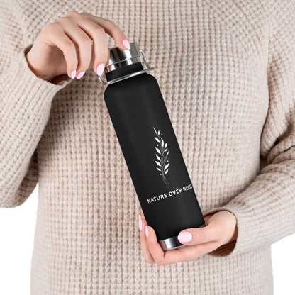 Nature Over Noise 22oz Vacuum Insulated Water Bottle — Stainless Copper-Lined Thermal Bottle