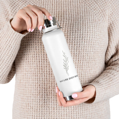 Nature Over Noise 22oz Vacuum Insulated Water Bottle — Stainless Copper-Lined Thermal Bottle