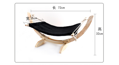 Cat Hammock Wooden Bed