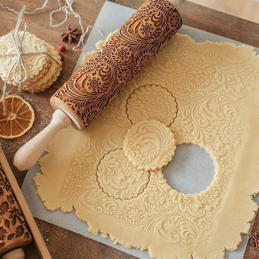 Christmas Printing Rolling Pin