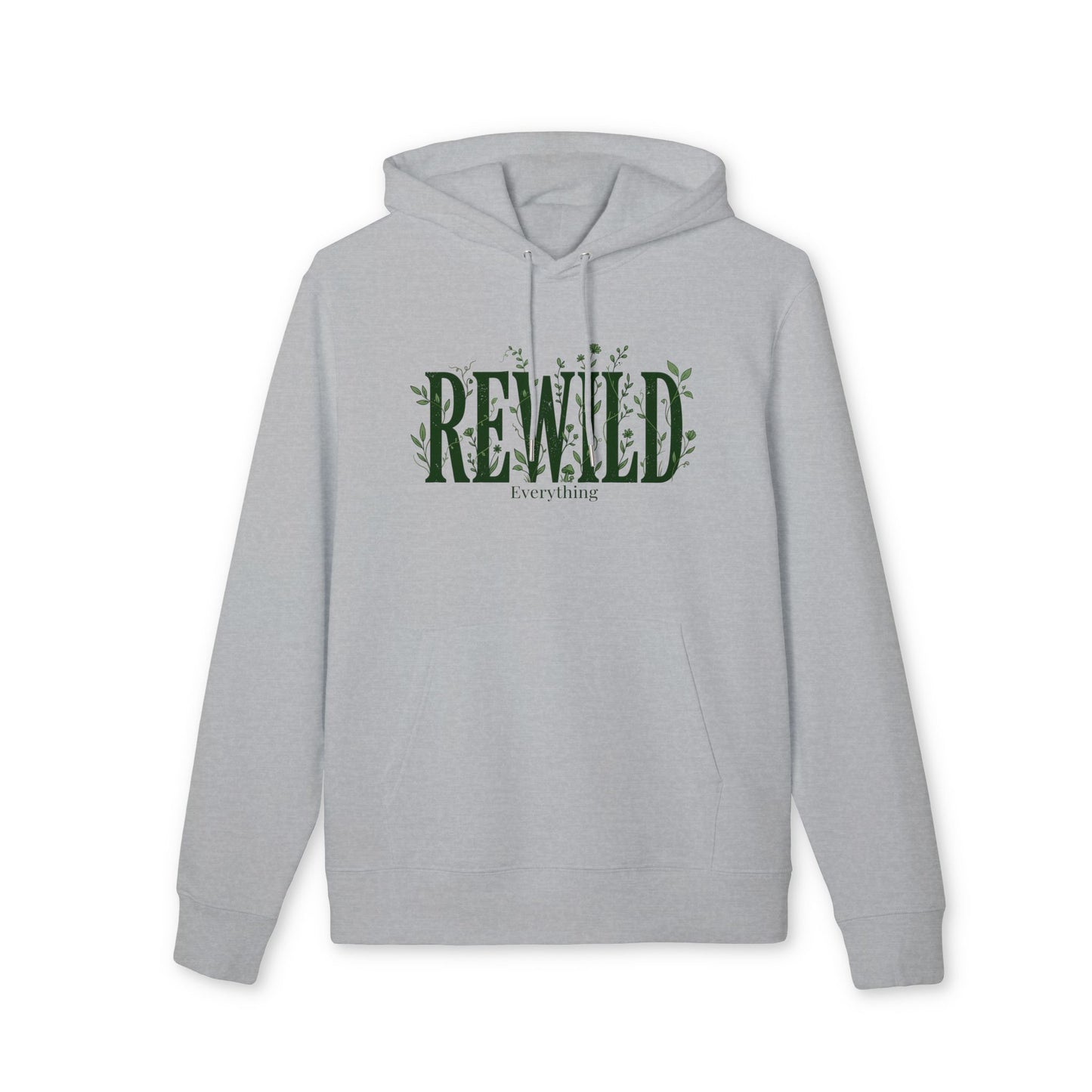 Rewild Hoodie — Botanical 'Rewild Everything' Eco Nature Sweatshirt