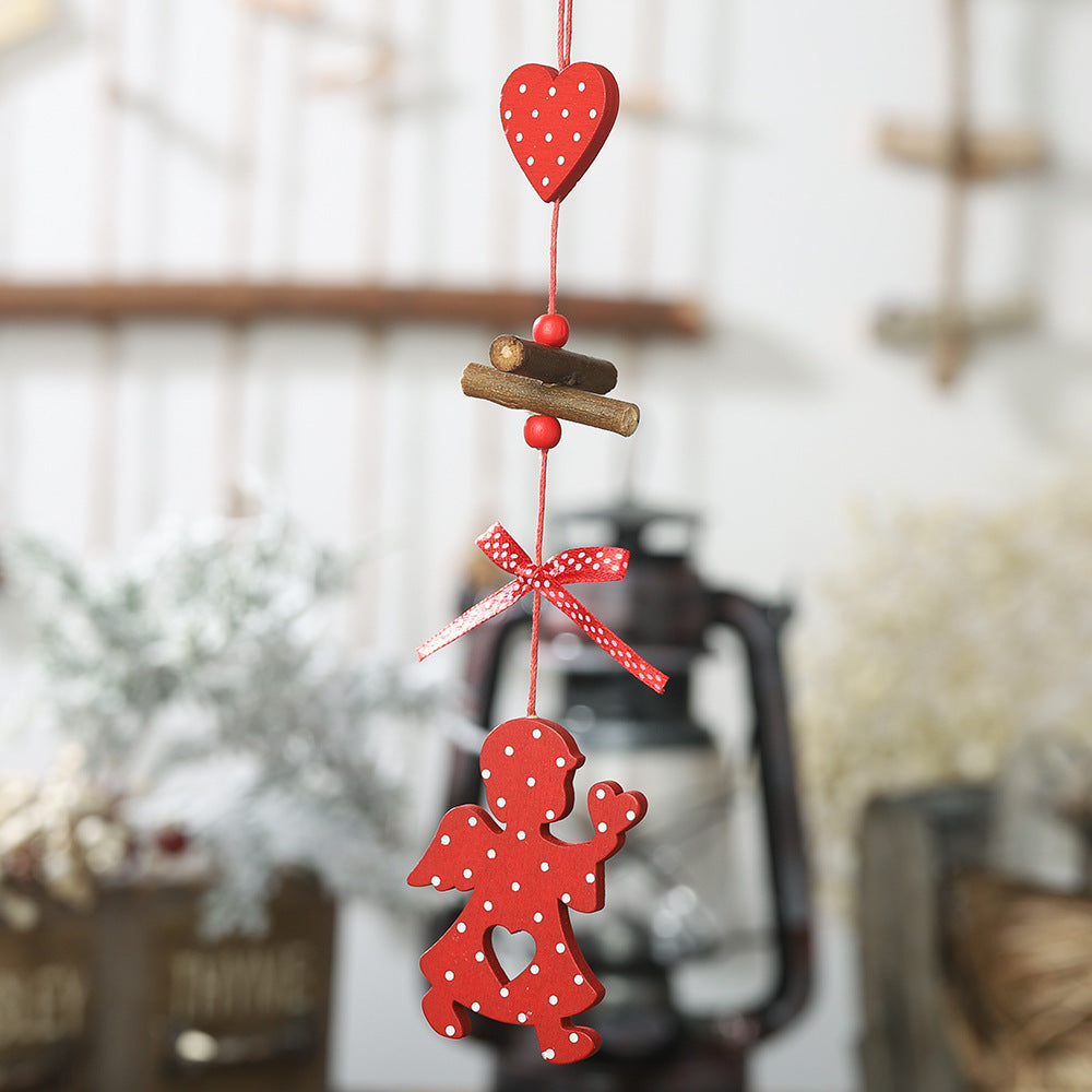 Christmas Tree Creative Polka Dot Wooden Pendant