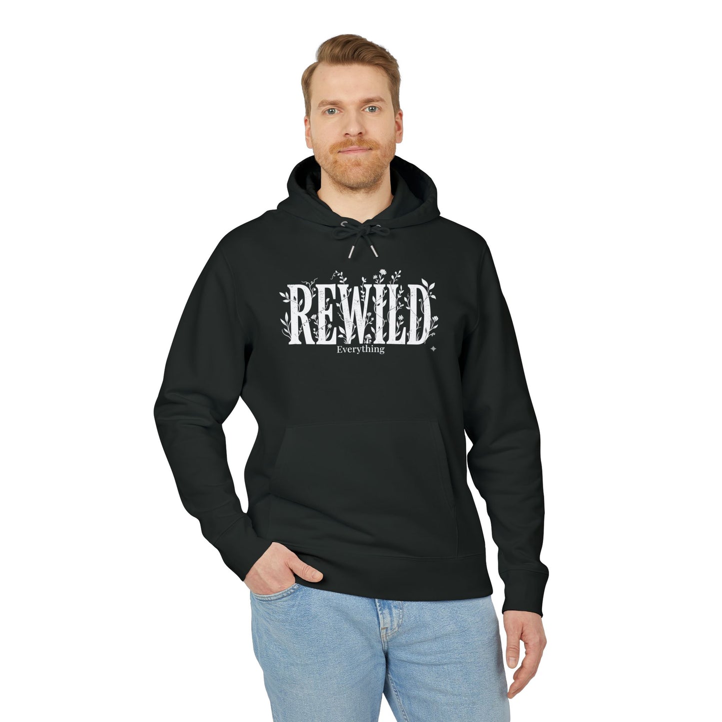Rewild Hoodie — Botanical 'Rewild Everything' Eco Nature Sweatshirt